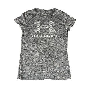 Womens size small gray under armour shirt loose fit heat gear material